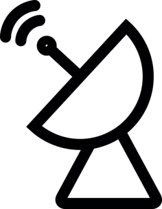 Radar Dish Outline Drawing Svg Vector, Free Vectors File